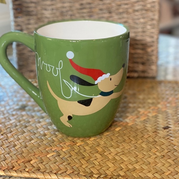 Dog Lover St Nicholas Square Home Woof Green Mug - Picture 1 of 7